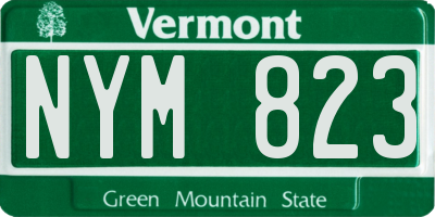 VT license plate NYM823