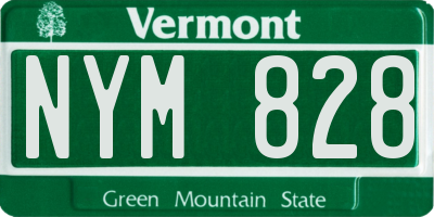 VT license plate NYM828