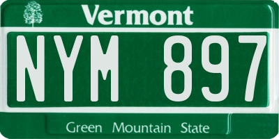 VT license plate NYM897