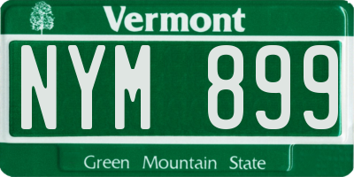 VT license plate NYM899