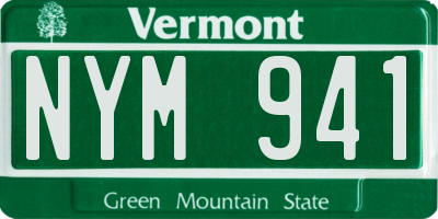 VT license plate NYM941