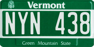 VT license plate NYN438