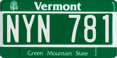 VT license plate NYN781
