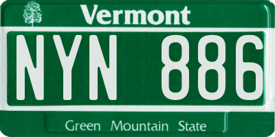 VT license plate NYN886