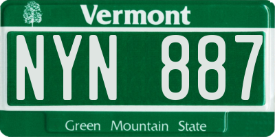 VT license plate NYN887