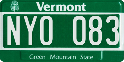 VT license plate NYO083
