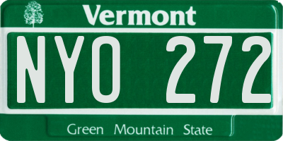 VT license plate NYO272