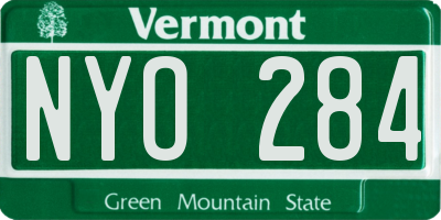 VT license plate NYO284