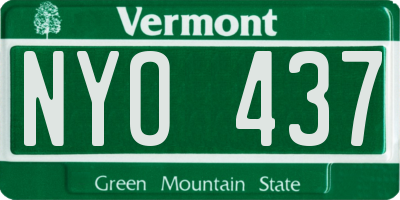 VT license plate NYO437