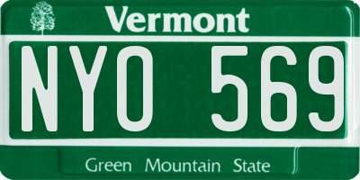 VT license plate NYO569