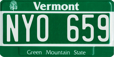 VT license plate NYO659