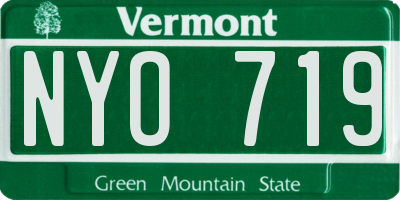 VT license plate NYO719
