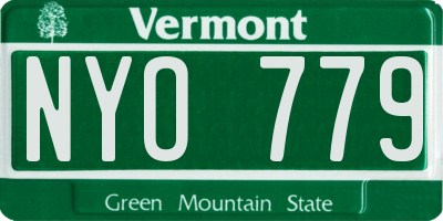 VT license plate NYO779