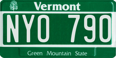 VT license plate NYO790
