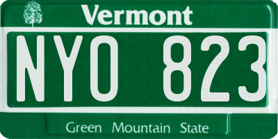 VT license plate NYO823