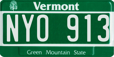 VT license plate NYO913
