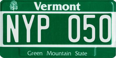 VT license plate NYP050