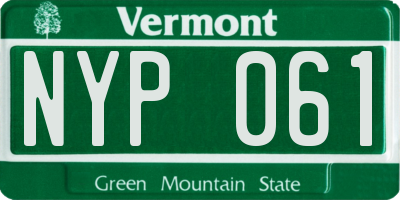 VT license plate NYP061