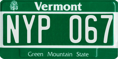 VT license plate NYP067