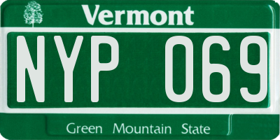 VT license plate NYP069