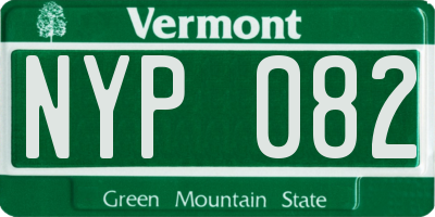 VT license plate NYP082