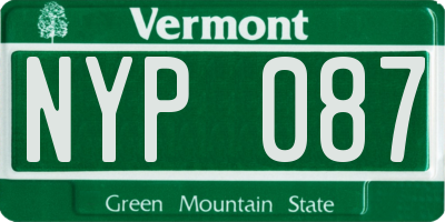 VT license plate NYP087