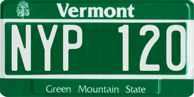 VT license plate NYP120