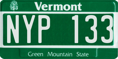 VT license plate NYP133