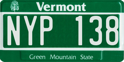 VT license plate NYP138
