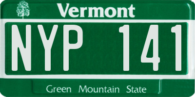 VT license plate NYP141