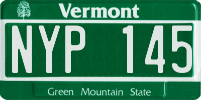 VT license plate NYP145