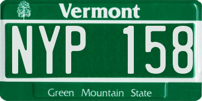 VT license plate NYP158