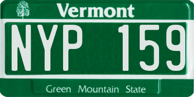 VT license plate NYP159