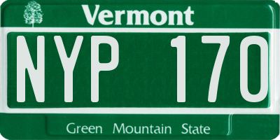 VT license plate NYP170