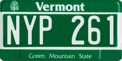 VT license plate NYP261