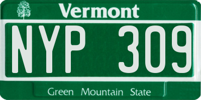 VT license plate NYP309