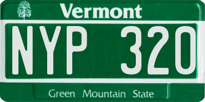 VT license plate NYP320