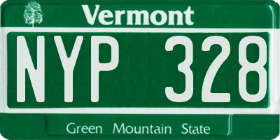 VT license plate NYP328