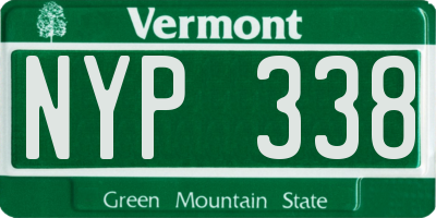 VT license plate NYP338