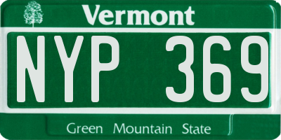 VT license plate NYP369