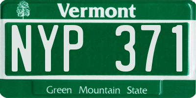VT license plate NYP371