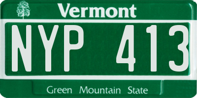 VT license plate NYP413