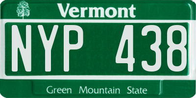 VT license plate NYP438