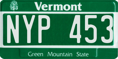 VT license plate NYP453