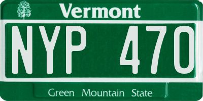 VT license plate NYP470