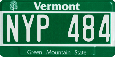 VT license plate NYP484