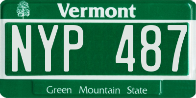 VT license plate NYP487