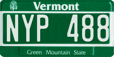 VT license plate NYP488