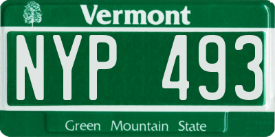 VT license plate NYP493