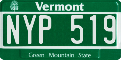 VT license plate NYP519